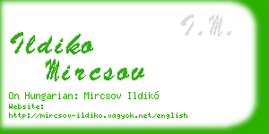 ildiko mircsov business card