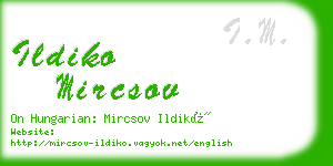 ildiko mircsov business card